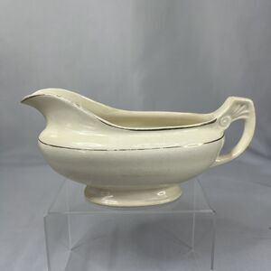 Vintage Homer Laughlin USA - Diplomat pattern? Gold Trim Gravy E37 N 8